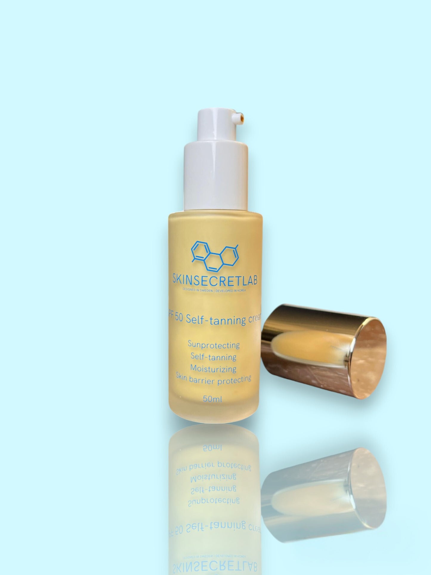 SPF50 self-tanning cream